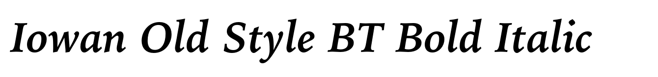 Iowan Old Style BT Bold Italic image